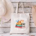 Cats And Books Easily Distracted By Book & Cat Lover Men Women Kids Canvas Tote Bag