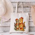 Cats Reading Books Christmas Tree Canvas Tote Bag