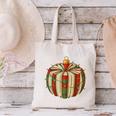 Christmas Book Ornament Lights Holiday Reading Lover Teacher Canvas Tote Bag