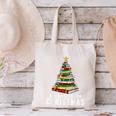 Christmas Book Tree All Booked For Xmas Canvas Tote Bag