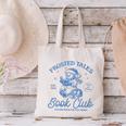 Christmas Snowman Frosted Tales Book Club Canvas Tote Bag