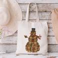 Christmas Snowman Made Of Books Holiday Reading Xmas Canvas Tote Bag