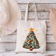 Christmas Tree Books Canvas Tote Bag