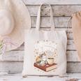 Coffee Cats & Books Cute Cat Book Lover Reading Canvas Tote Bag