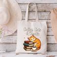 Coffee Cats & Books Lover For Women & Girls Coffee Canvas Tote Bag