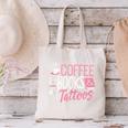Coffee Lover Shirt Coffee And Books And Tattoos Men Women Canvas Tote Bag