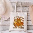 Cozy Readers Book Society Vintage Fall Books & Pumpkin Canvas Tote Bag Cozy Readers Book Society Vintage Fall Books & Pumpkin Canvas Tote Bag