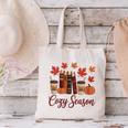 Cozy Season Autumn Leaves Books Pumpkins Fall Halloween Canvas Tote Bag Cozy Season Autumn Leaves Books Pumpkins Fall Halloween Canvas Tote Bag