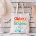 Cranky When Not Reading Retro Vintage Book Lover Canvas Tote Bag Cranky When Not Reading Retro Vintage Book Lover Canvas Tote Bag