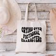 Crying Over Fictional Characters Book Lovers Canvas Tote Bag Crying Over Fictional Characters Book Lovers Canvas Tote Bag