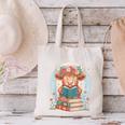 Cute Baby Highland Cow Reading Book Bookworm For Men Women Canvas Tote Bag