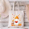 Cute Beanie Ghost Bookworm Cozy Book Reading Halloween Canvas Tote Bag