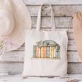 Cute Cat Sleeping On Books Canvas Tote Bag