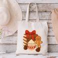 Cute Christmas Books Gingerbread Xmas Book Lover Teacher Canvas Tote Bag