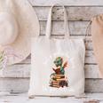 Cute Dragon Reading Book Bookworm Dragon And Books For Women Canvas Tote Bag