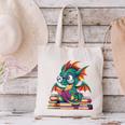 Cute Dragon Reading a Book Bookworm For Men Women Kid Canvas Tote Bag Cute Dragon Reading a Book Bookworm For Men Women Kid Canvas Tote Bag