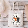 Cute Ghost Reading Book Spooky Season Halloween Costume Kids Canvas Tote Bag