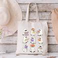 Cute Ghost Reading Books Teacher Halloween Reading Men Women Kids Canvas Tote Bag