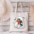 Cute Halloween Ghost Reading Book Canvas Tote Bag Cute Halloween Ghost Reading Book Canvas Tote Bag