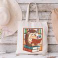 Cute Hedgehog Book Nerd Canvas Tote Bag