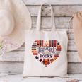 Cute Just A Girl Who Loves Books Heart Shape Reader Canvas Tote Bag