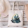 Cute Manatee Reading Book Bookworm Readers Manatee Lover Canvas Tote Bag