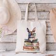 Cute Reading Bunny With Glasses Books Bookworm Reader Book Premium Tri-Blend Canvas Tote Bag