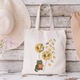 Cute Reading Cat With Kitten Dandelion Flowers Book Lover Canvas Tote Bag Cute Reading Cat With Kitten Dandelion Flowers Book Lover Canvas Tote Bag