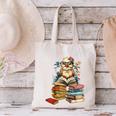 Cute Reading Chicken With Glasses Books Bookworm Reader Book Canvas Tote Bag