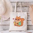 Cute Squirrel Reading A Book Lovers Anime Kawaii Women Kids Canvas Tote Bag Cute Squirrel Reading A Book Lovers Anime Kawaii Women Kids Canvas Tote Bag
