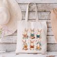 Cute Teacher Bunny Rabbit Reading Easter Bunnies Book Lovers Canvas Tote Bag