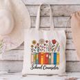 Cute Wildflower Book School Counseling Life School Counselor Canvas Tote Bag