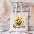 Daffodils Flowers Book Floral Canvas Tote Bag