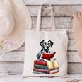 Dalmatian Reading Books Matching Bookworm Readers Librarian Canvas Tote Bag