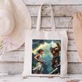 David And Goliath Bible Book Of Samuel King David Comic Canvas Tote Bag