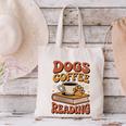 Dogs Coffee Reading Book Lover Canvas Tote Bag