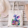 Dragon Book Fantasy Reading Canvas Tote Bag
