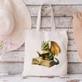 Dragon Bookworm Reading Book Graphic Canvas Tote Bag