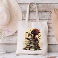 Dragon Reading a Book Dragons And Books Lover Bookworm Canvas Tote Bag