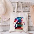 Dragons And Books Dragonworm Book Lover Reading Canvas Tote Bag