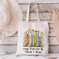 Easily Distracted By Plants And Books Bookworm Gardening Canvas Tote Bag