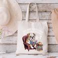 English Bulldog Dog Reading Book 67 Six Seven Meme Canvas Tote Bag English Bulldog Dog Reading Book 67 Six Seven Meme Canvas Tote Bag
