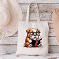 English Bulldog Reading a Book Dog For Men Women Girls Kids Canvas Tote Bag English Bulldog Reading a Book Dog For Men Women Girls Kids Canvas Tote Bag