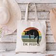 Ew People Cat Lazy Introvert Anti Social Canvas Tote Bag