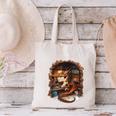Fantasy Dragon Reading Book Lover Canvas Tote Bag