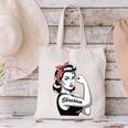Female Librarian Rosie Riveter Book Guardian Woman Canvas Tote Bag