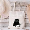 First Of All I’m A Delight Cute Cat Books Coffee Humor Canvas Tote Bag
