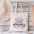 Floral Book A New Chapter Begins Retired 2026 Retirement Canvas Tote Bag Floral Book A New Chapter Begins Retired 2026 Retirement Canvas Tote Bag