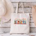 Flourish Dream Thrive Floral Books For Book Lovers Canvas Tote Bag