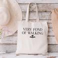 Very Fond Of Walking Book Lover Mom Walking Bookish Canvas Tote Bag